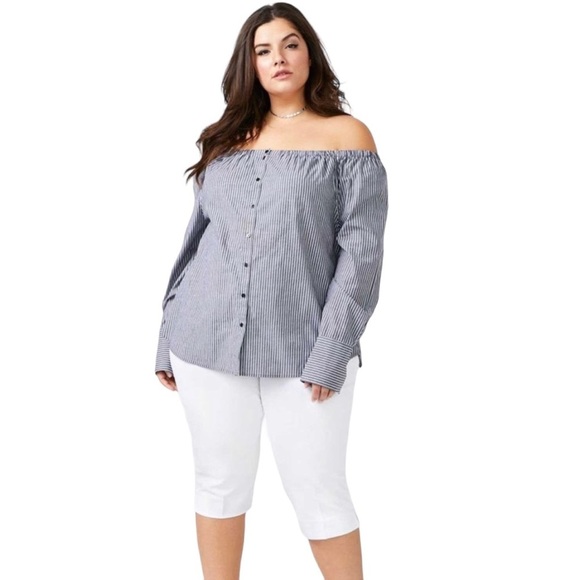 LAST CHANCE - White Savvy Soft Capri - Picture 3 of 10